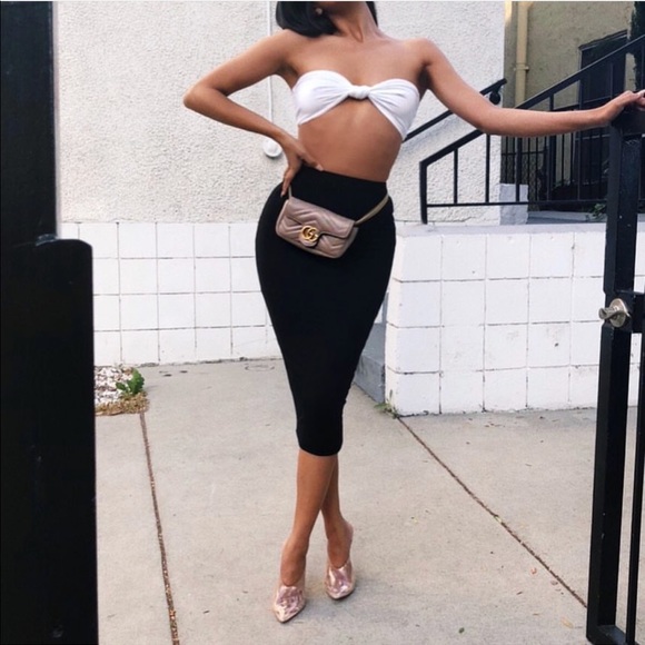 New Naked Wardrobe knotty beach bandeau bikini top - Picture 5 of 8